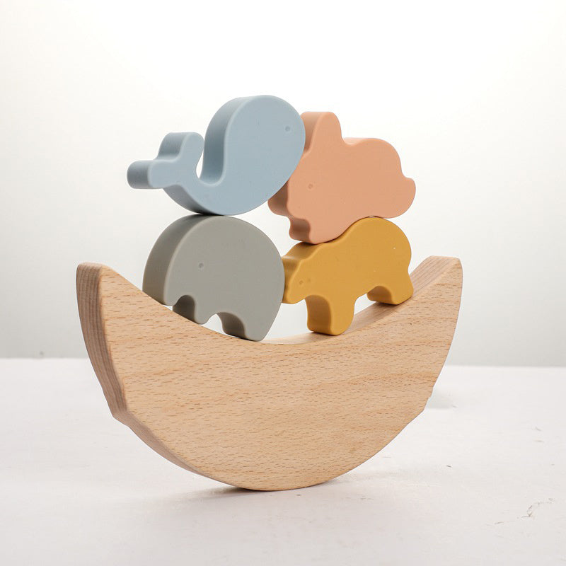 Nordic Style Wooden Animal Stacking Toy