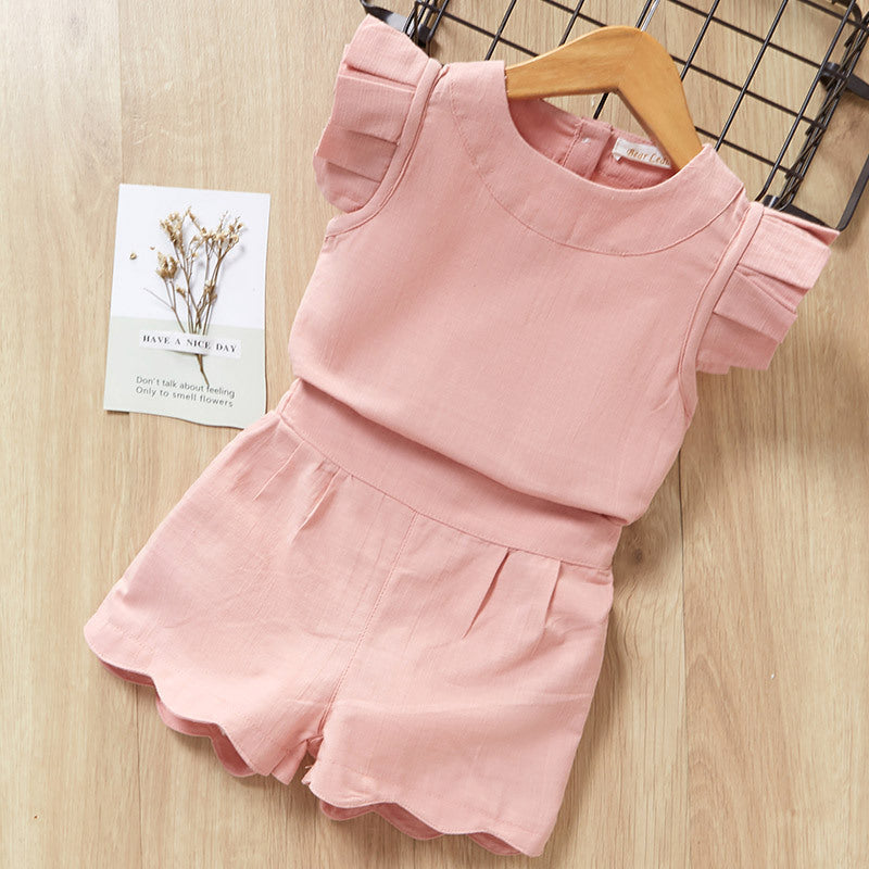 Kids Baby Girls Clothes New Short Sleeve T-Shirt Pants Dress