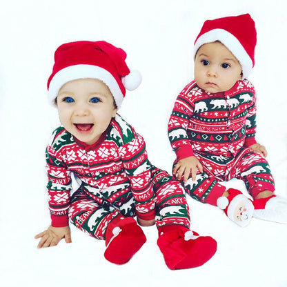 Infant Baby Boys Girls Christmas Santa XMAS Letter Plaid Romper Jumpsuit Outfits baby clothes winter clothes