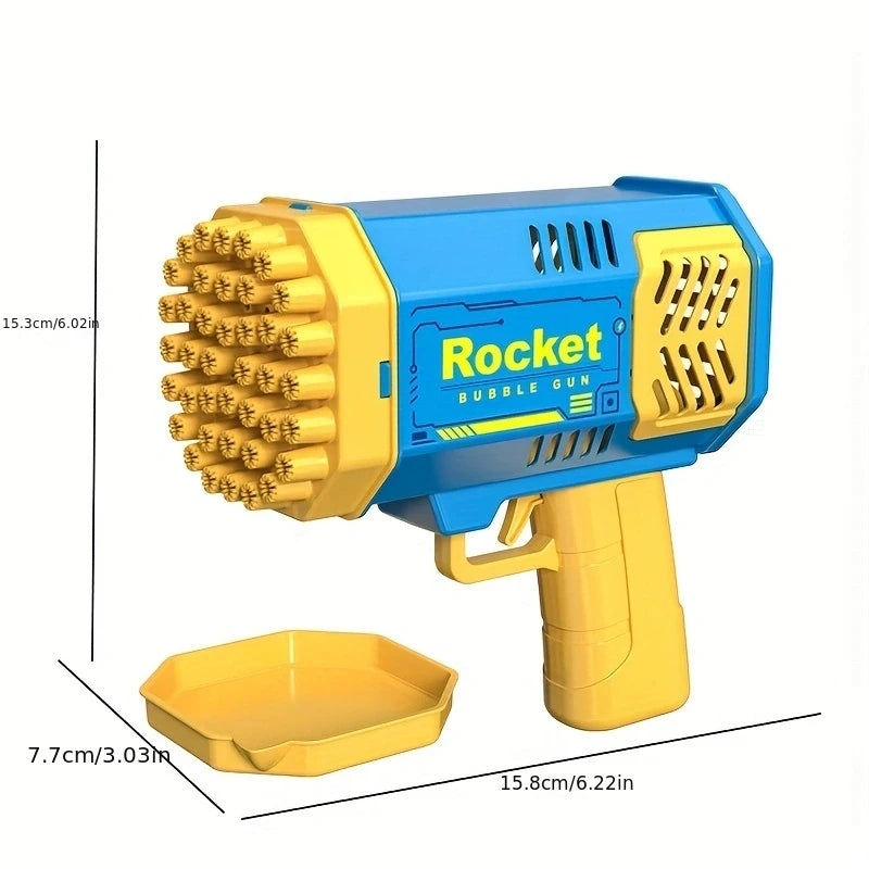 40 Hole Handheld Fully Automatic Space Light Bubble Machine Electric Children'S Toys without Battery without Bubble Water